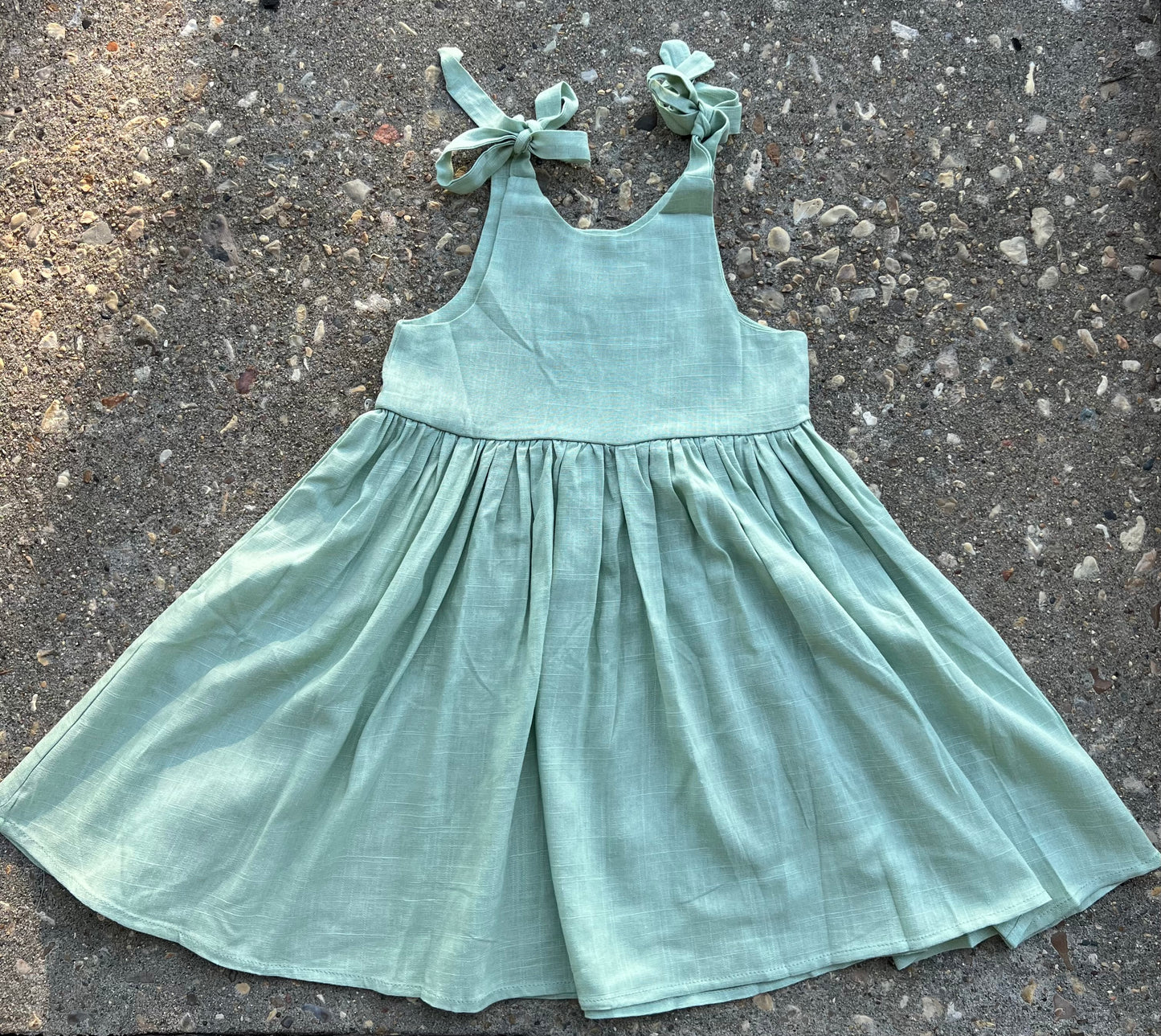 Sage Green Linen Dress