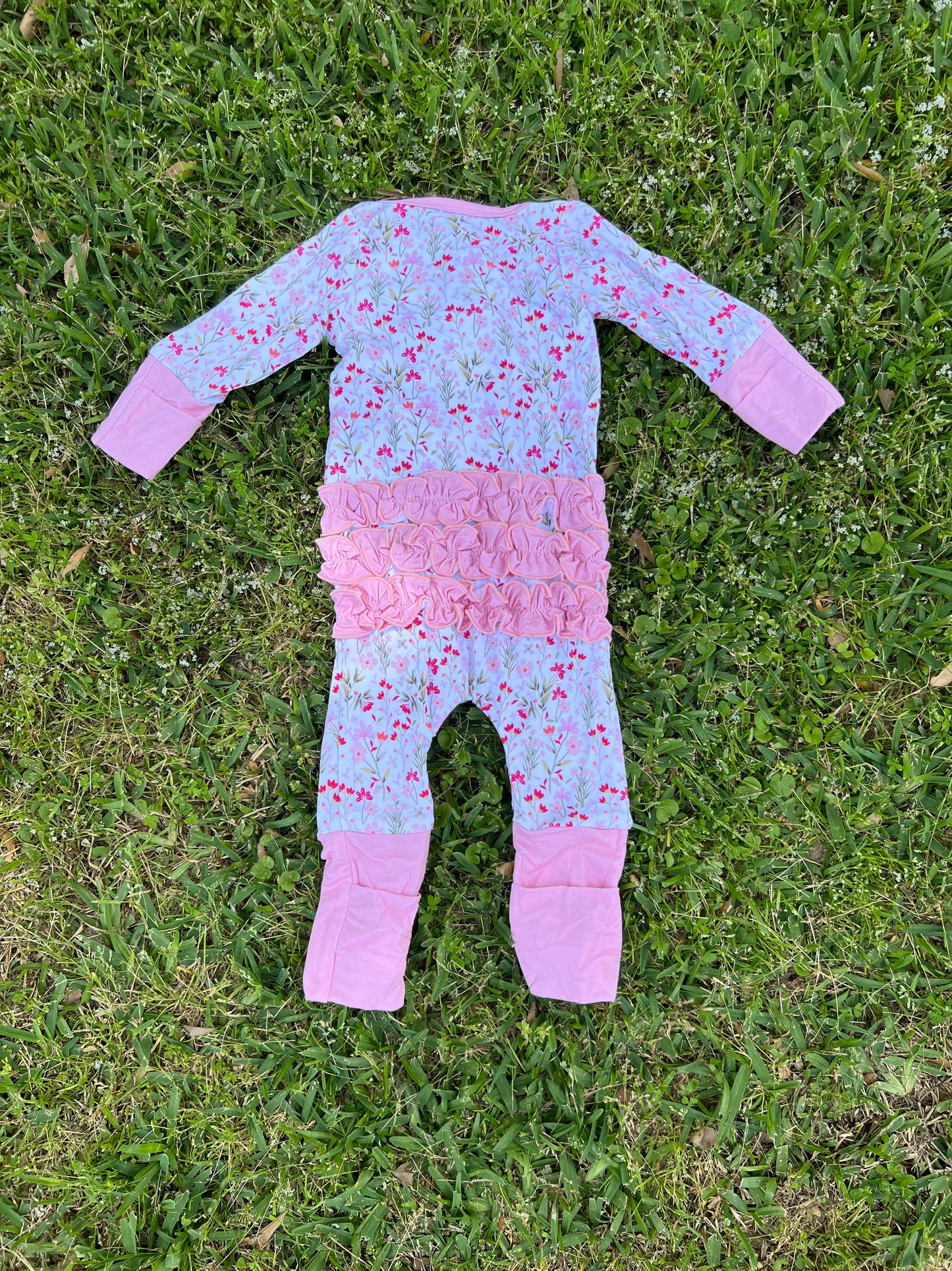 Floral Ruffle Bamboo Romper