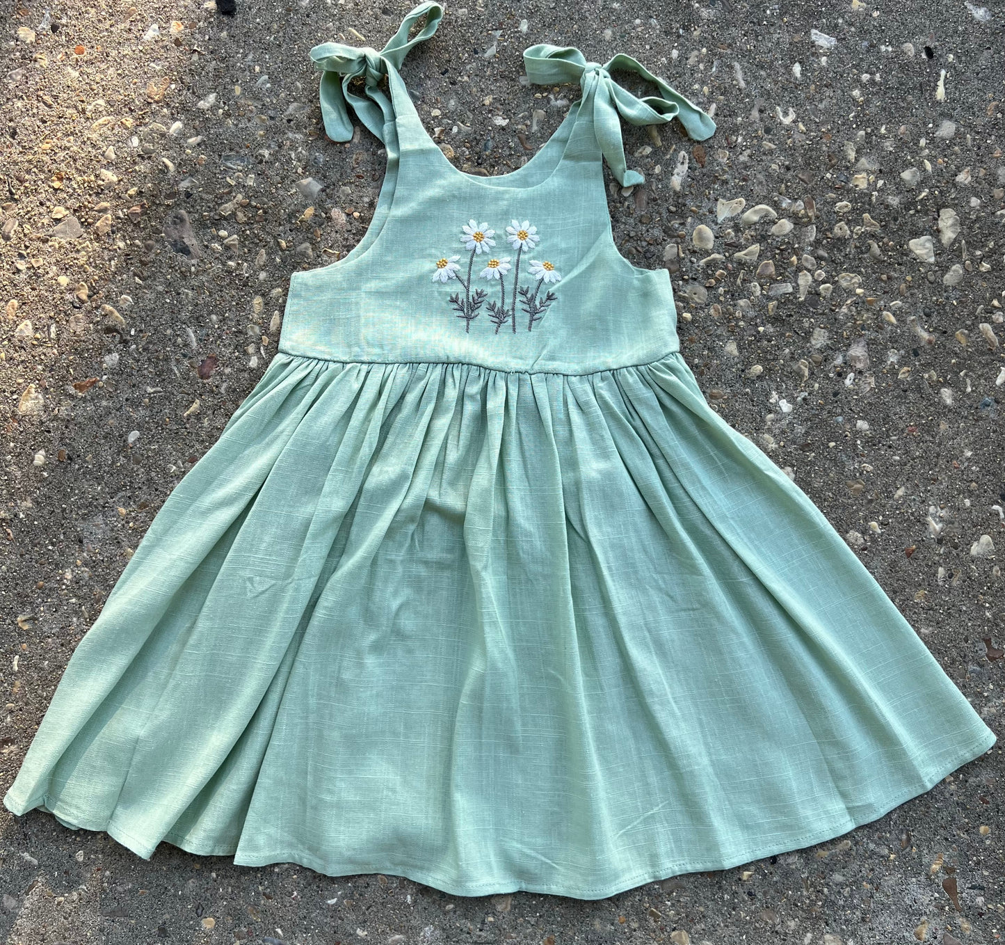 Sage Green Linen Dress
