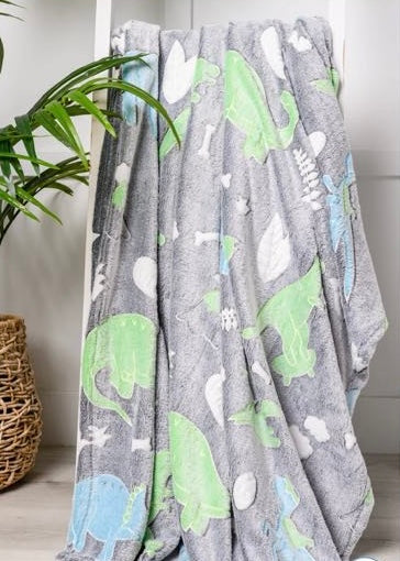 Dino Glow in the Dark Blanket