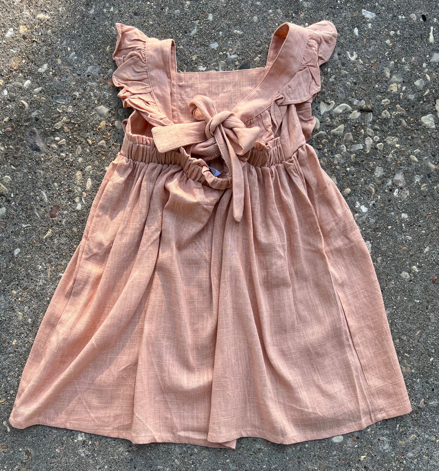 Blush Floral Linen Dress