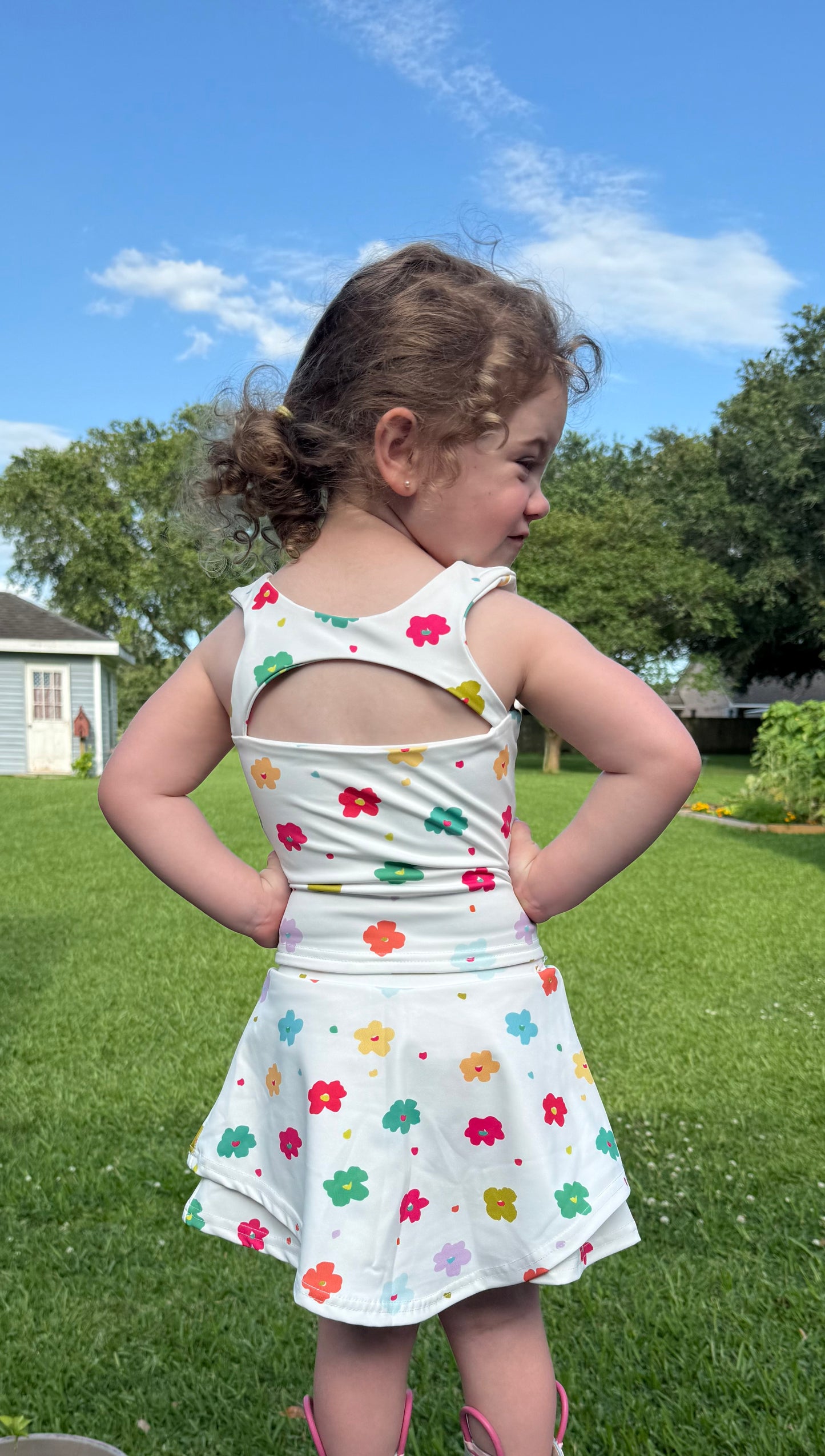Floral Yoga Skort Set