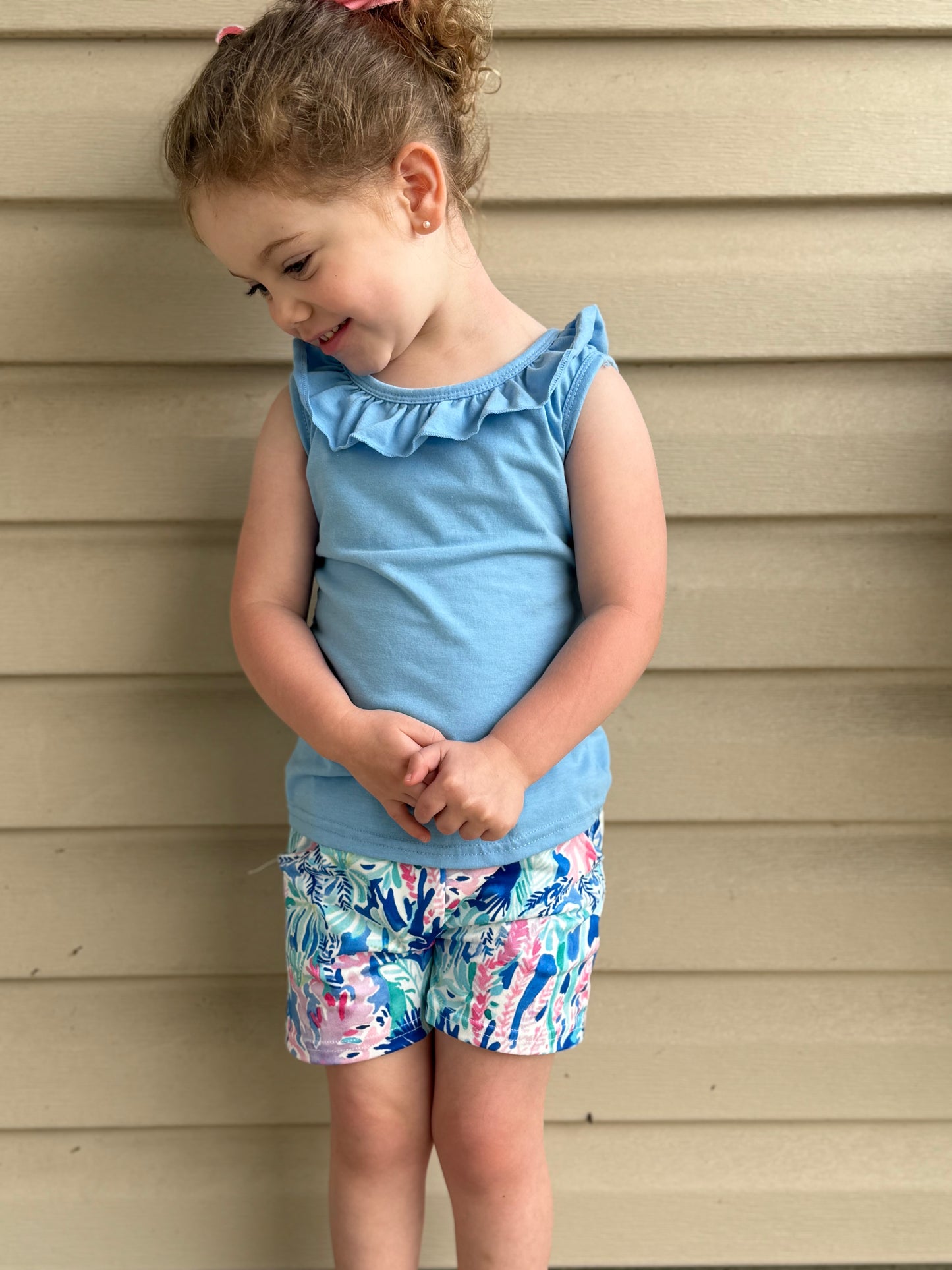Blue Watercolor Short Set