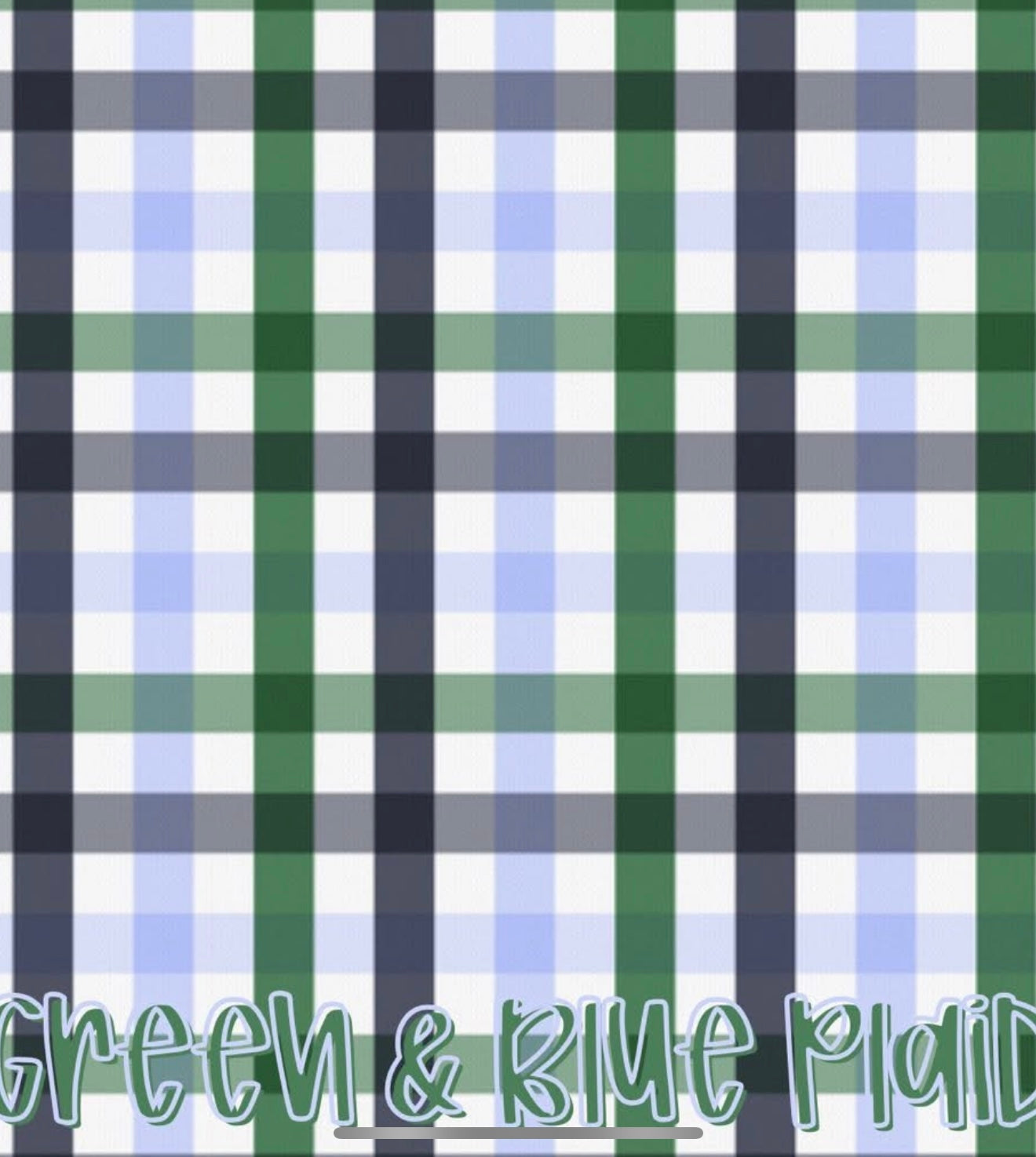 Green and Blue Plaid Collection