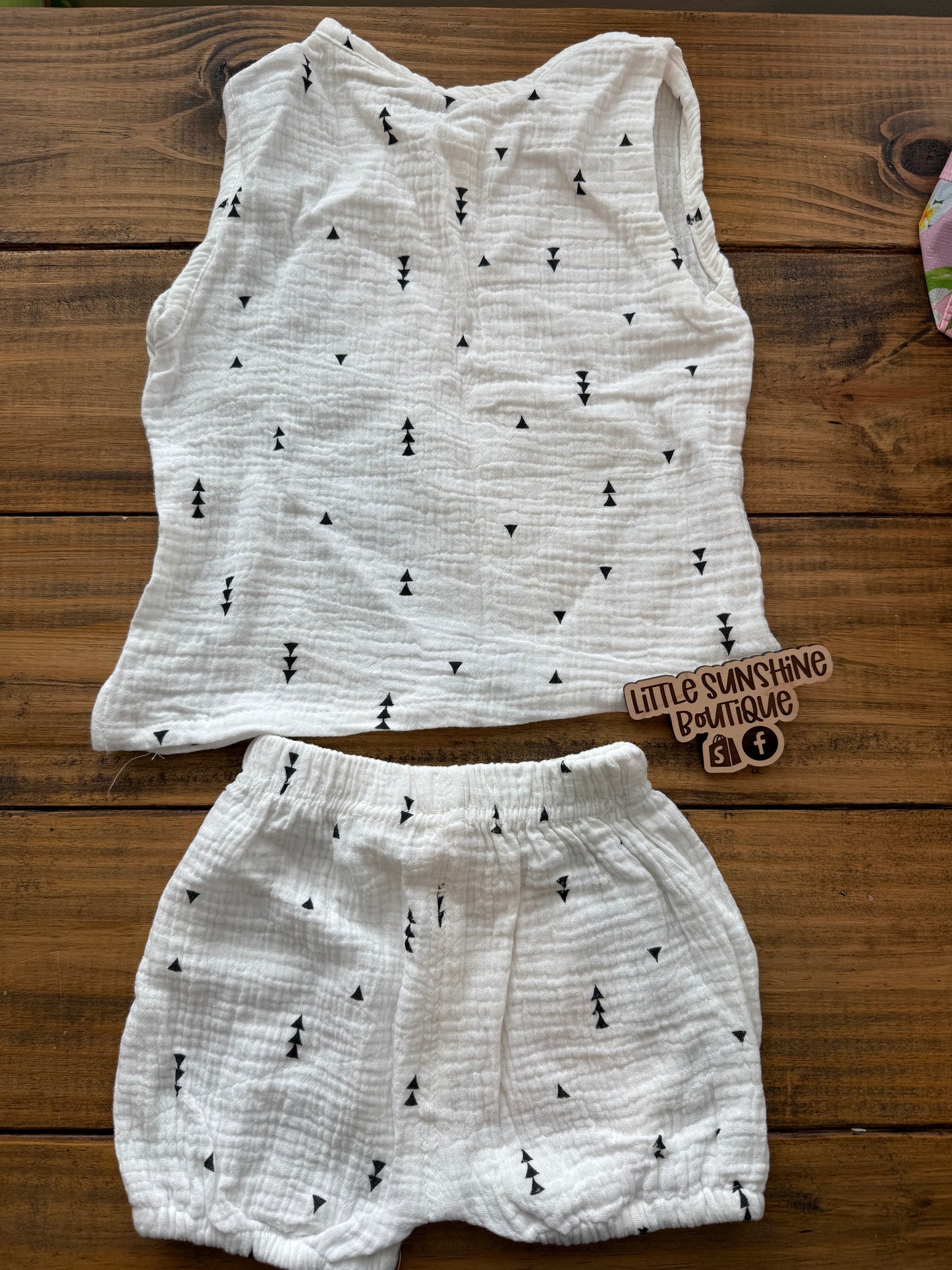 White Muslin Bloomer Set