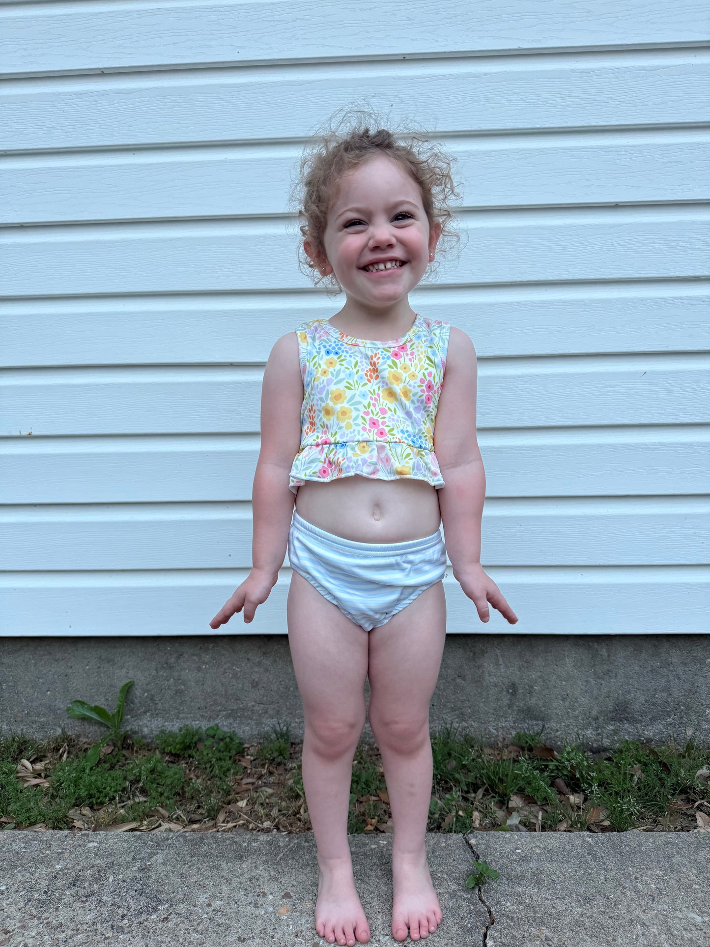Summer Floral Two Piece Swim Suit