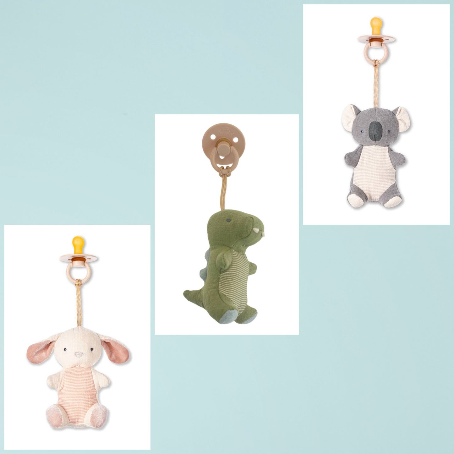 Itzy Ritzy Rubber Pacifier With Stuffed Animal