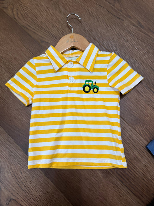 Yellow Stripe Tractor Shirt