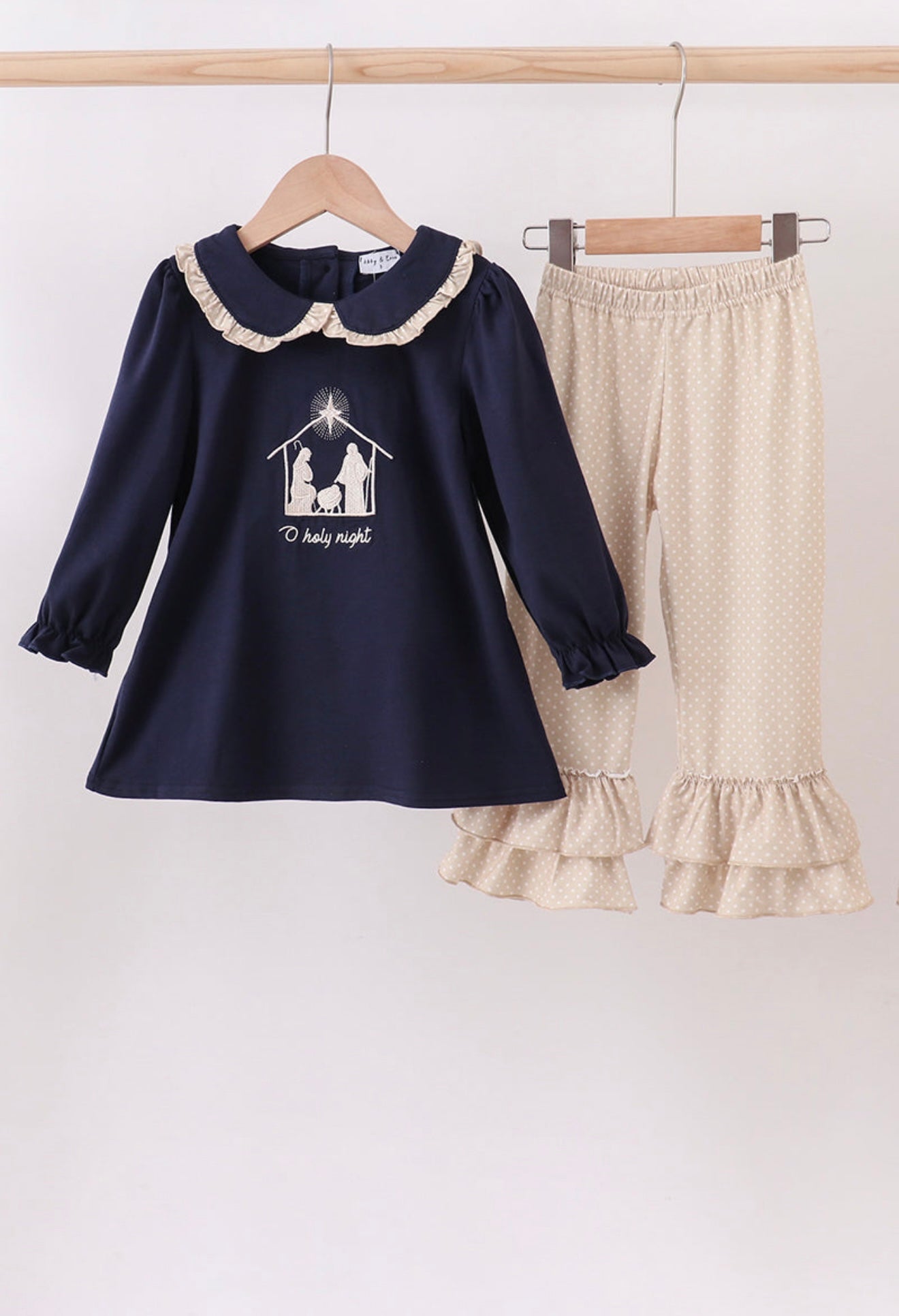 Navy Nativity Pant Set
