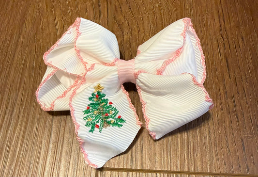 Christmas Tree Pink Bow 4.5 inch