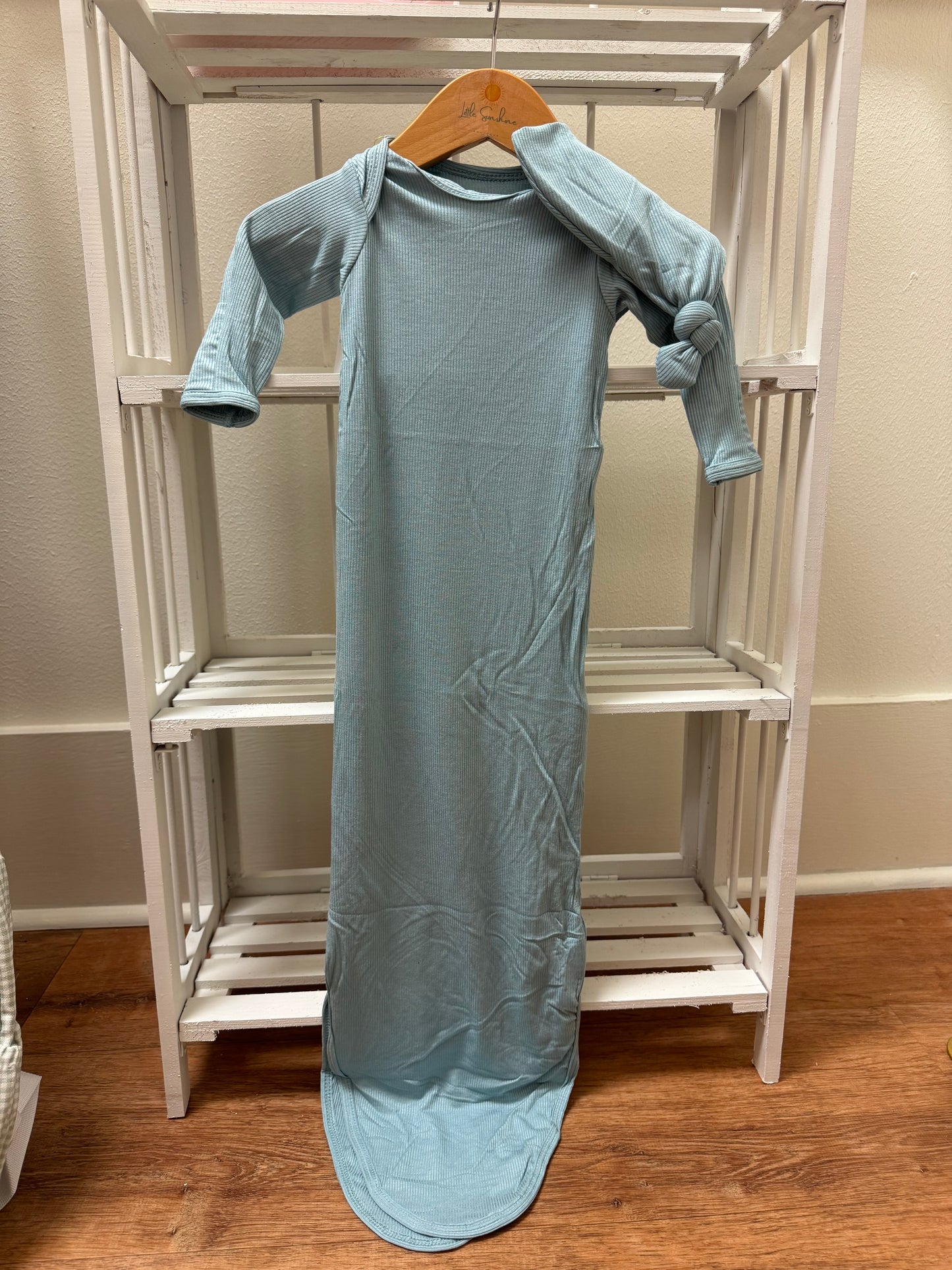Blue Bamboo Gown with Hat