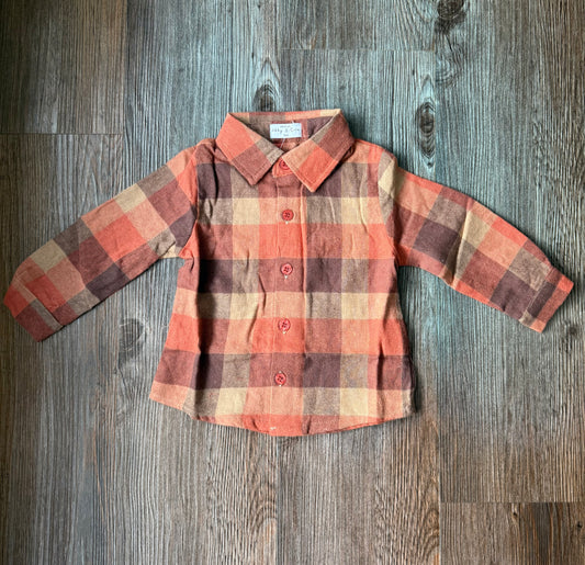 Fall Plaid Boy Shirt