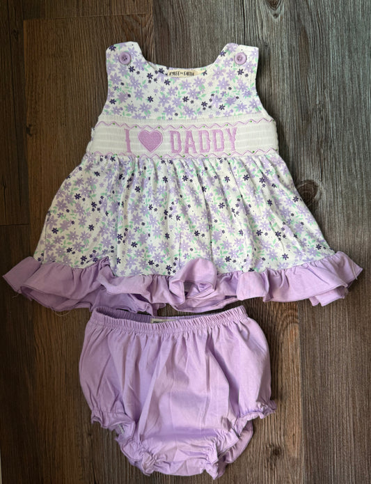 I 💜 Daddy Bloomer Set