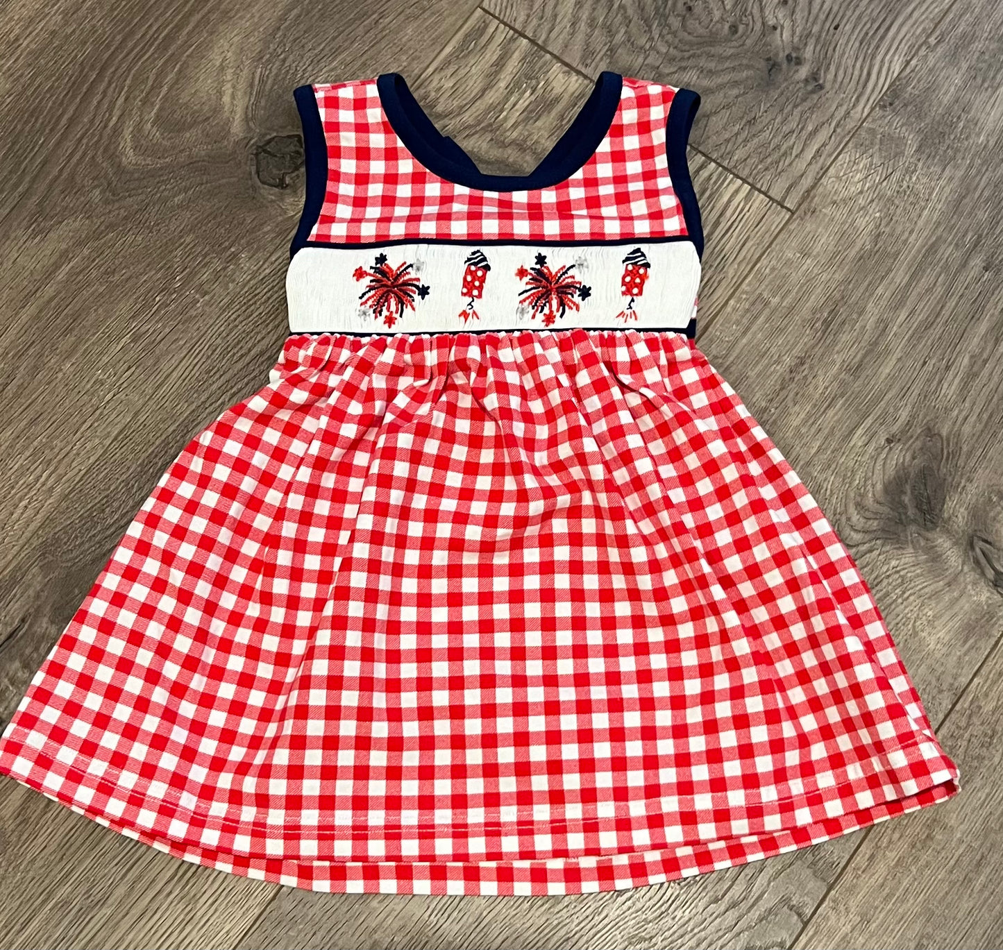 Smock Firework Bow Back Dress