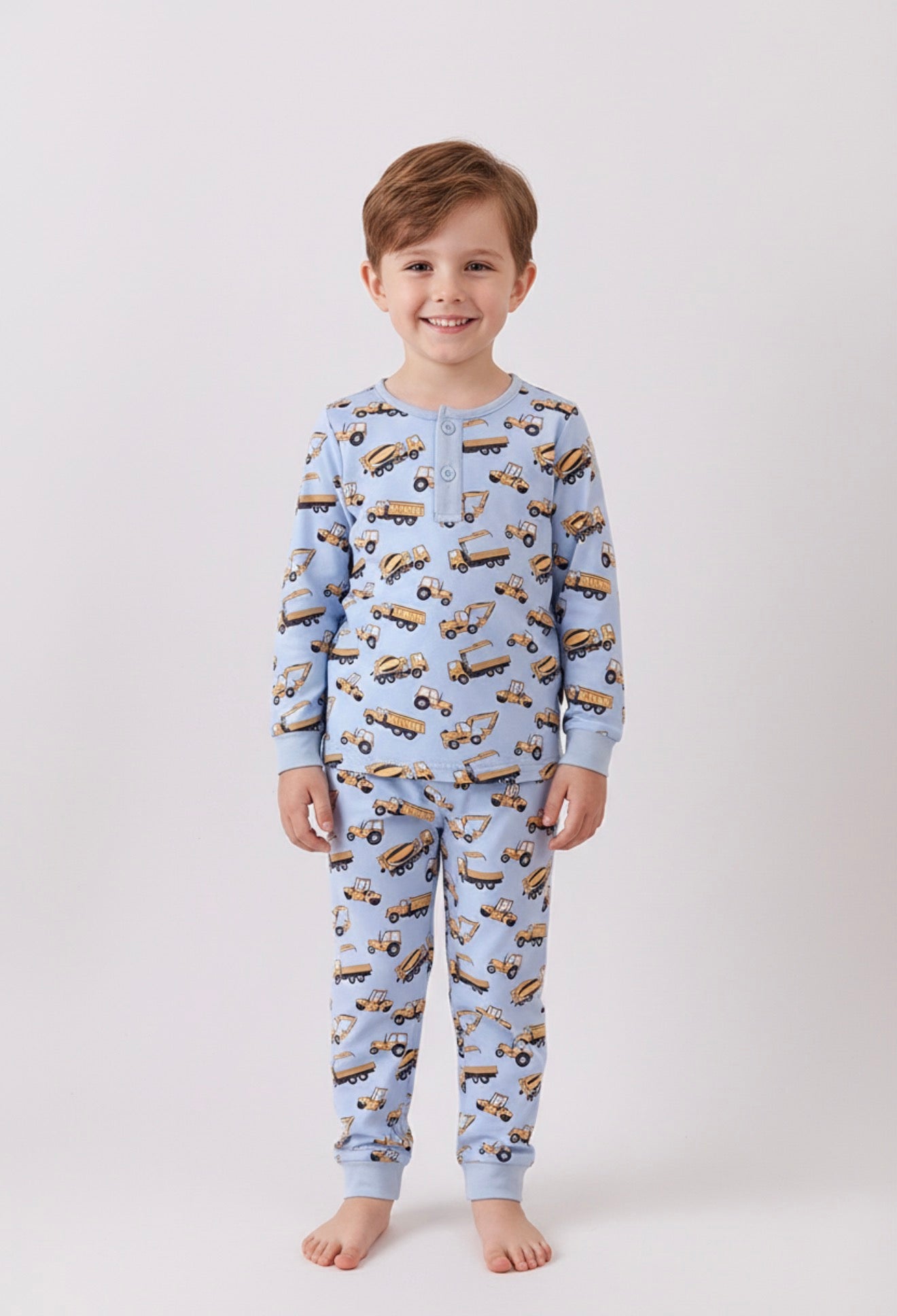 Construction Trucks Bamboo Pjs
