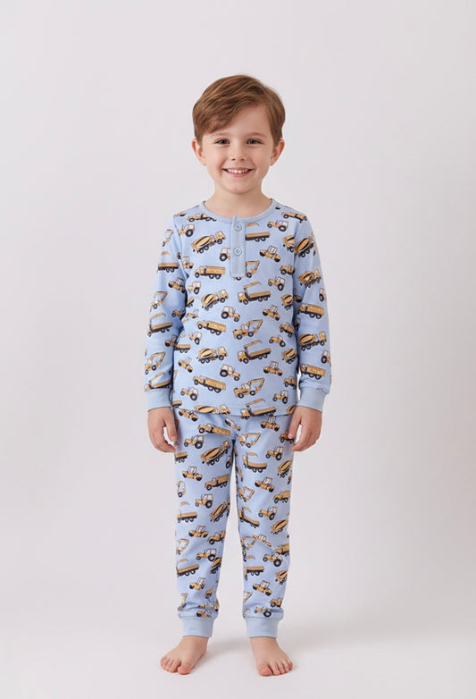 Construction Trucks Bamboo Pjs