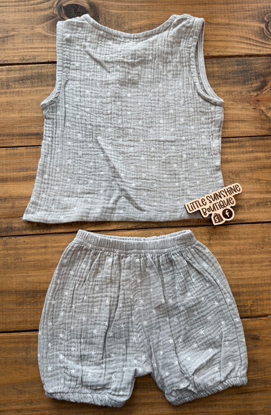 Gray Star Muslin Bloomer Set
