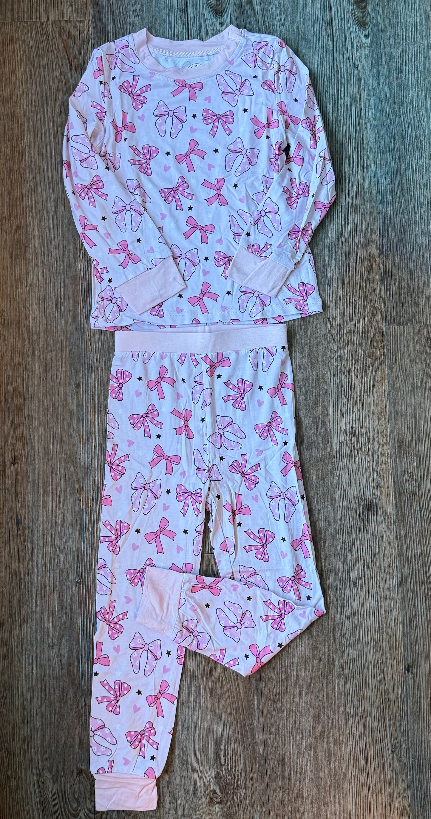 Bless Your Heart Bow Bamboo Pjs