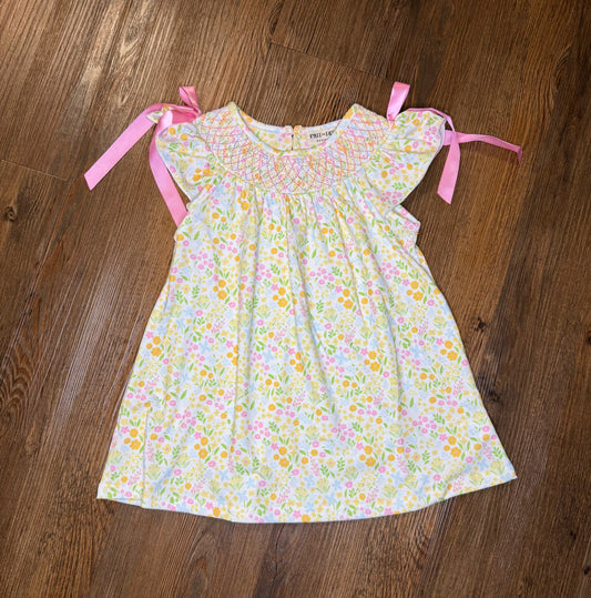 Spring Floral Smocked Dress
