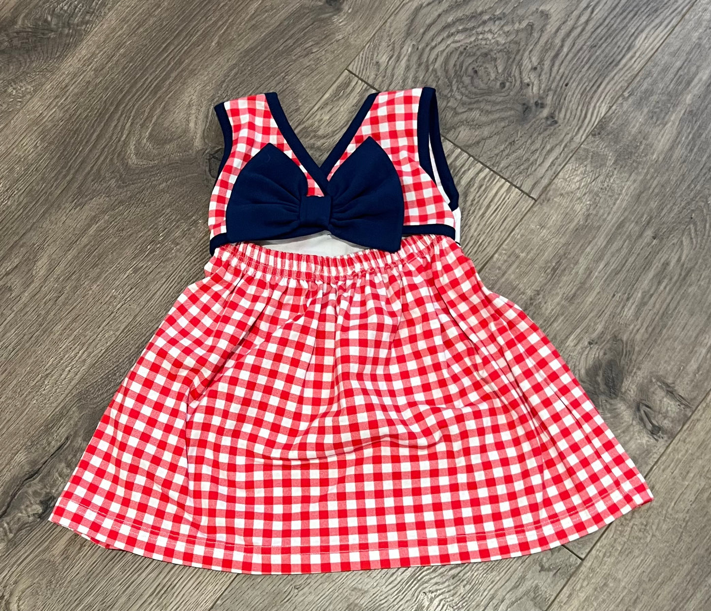 Smock Firework Bow Back Dress