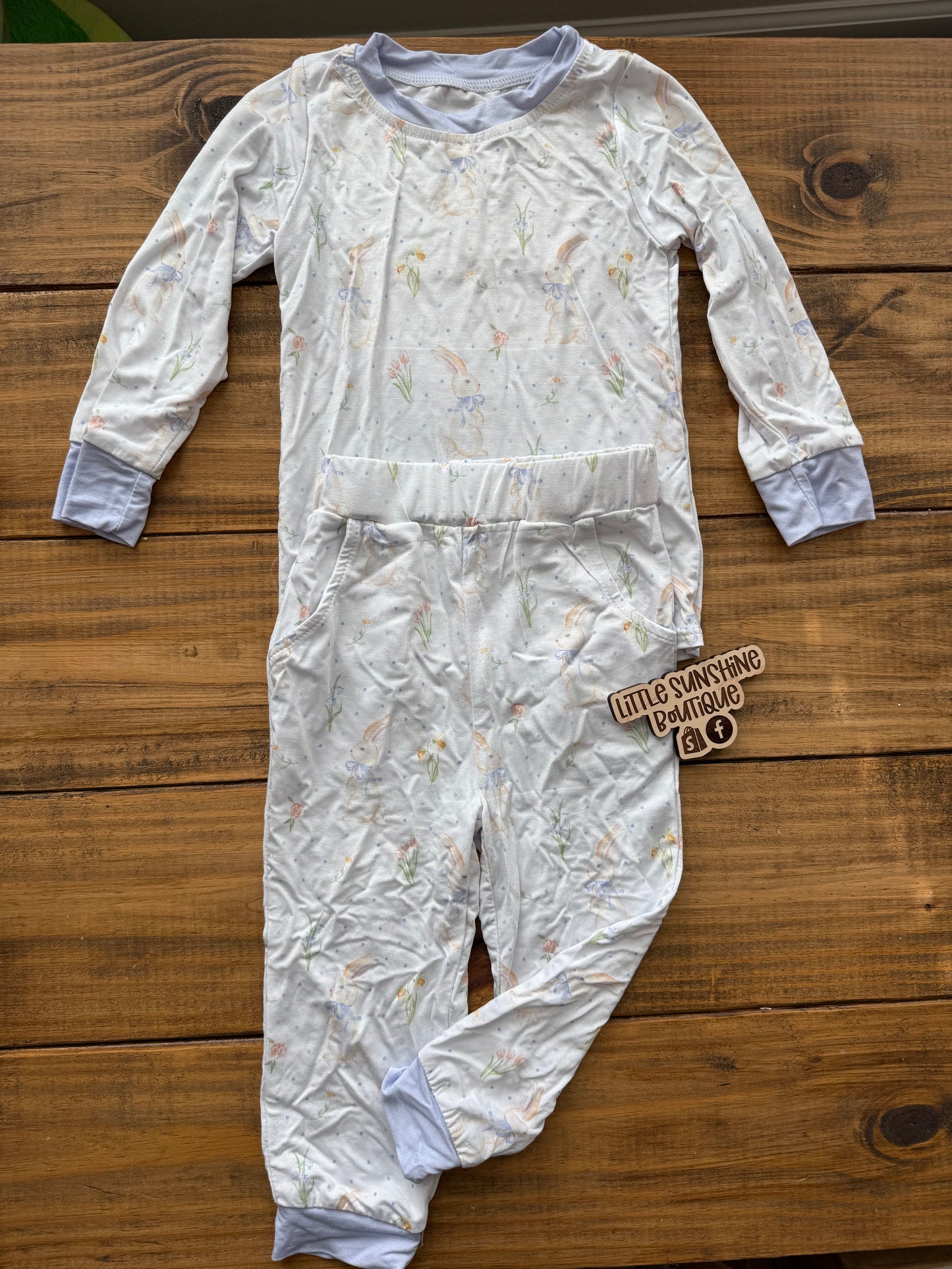 Peter Cottontail Two Piece Bamboo Set