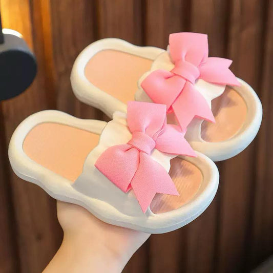 Pink Bow Girl Slider Sandals
