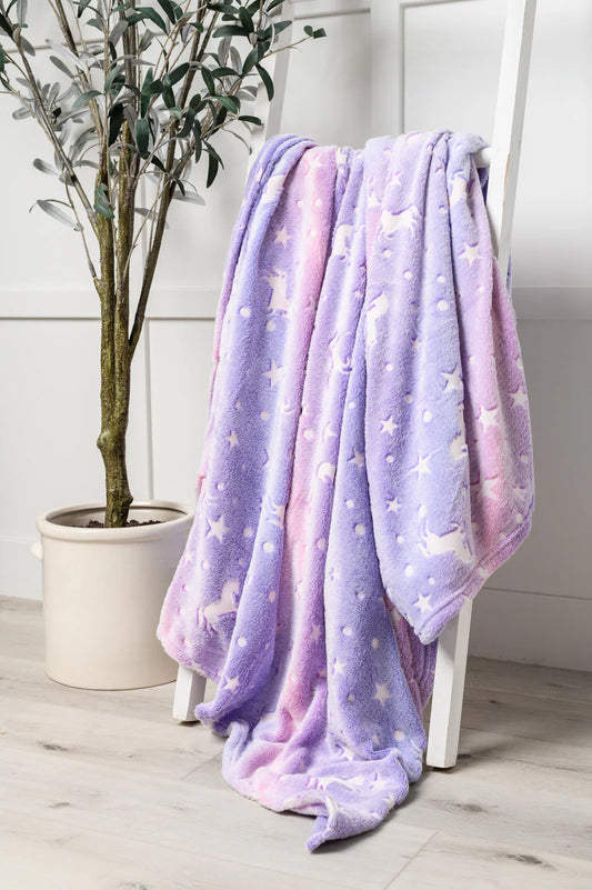Unicorn Glow in the Dark Blanket