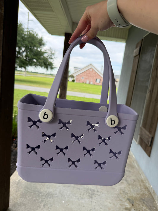 Lavender Bow Beach Bag