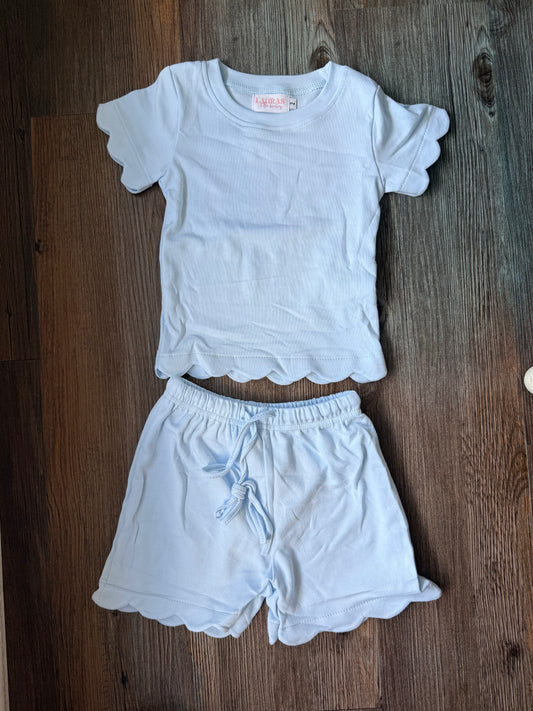 Blue Scallop Short Set
