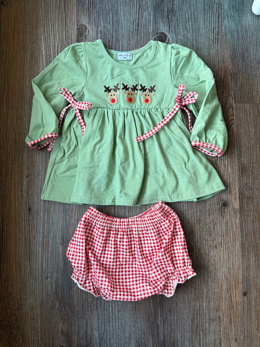 Reindeer Girl Bloomer Set
