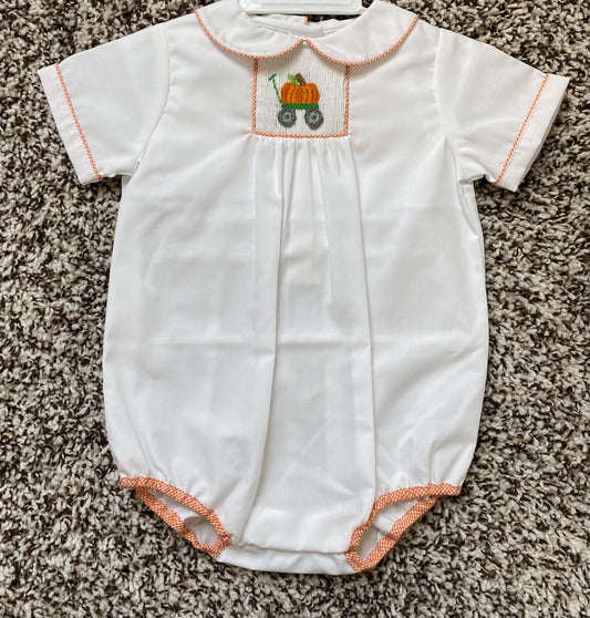 Petit Ami White Pumpkin Smock