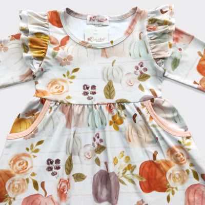 Watercolor Pumpkin Dress